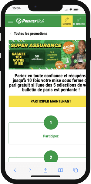 premier bet promo 10 fois votre mise