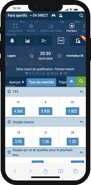 lugano vs fenerbahce cotes 1xbet