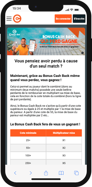 congo bet promo paris perdants