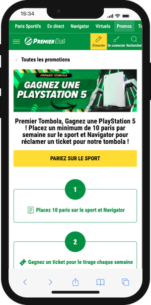 ps5 a gagner avec la tombola premier bet en decembre 2024