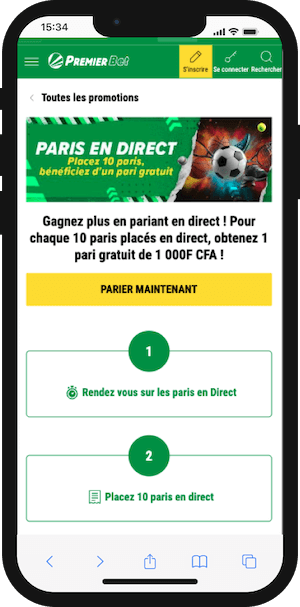 promo freebet offerts sur premier bet